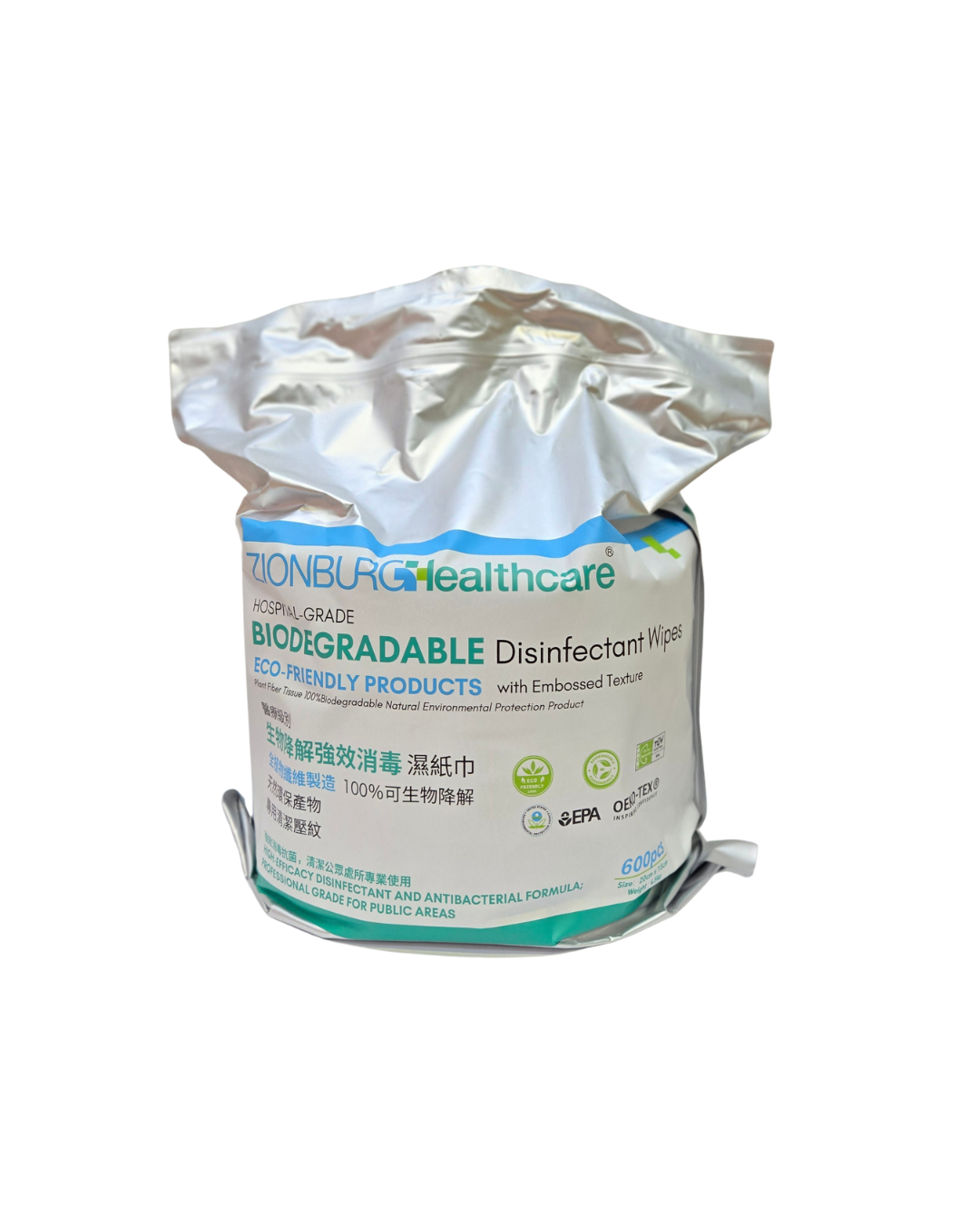 生物降解強效消毒濕紙巾 600片補充裝