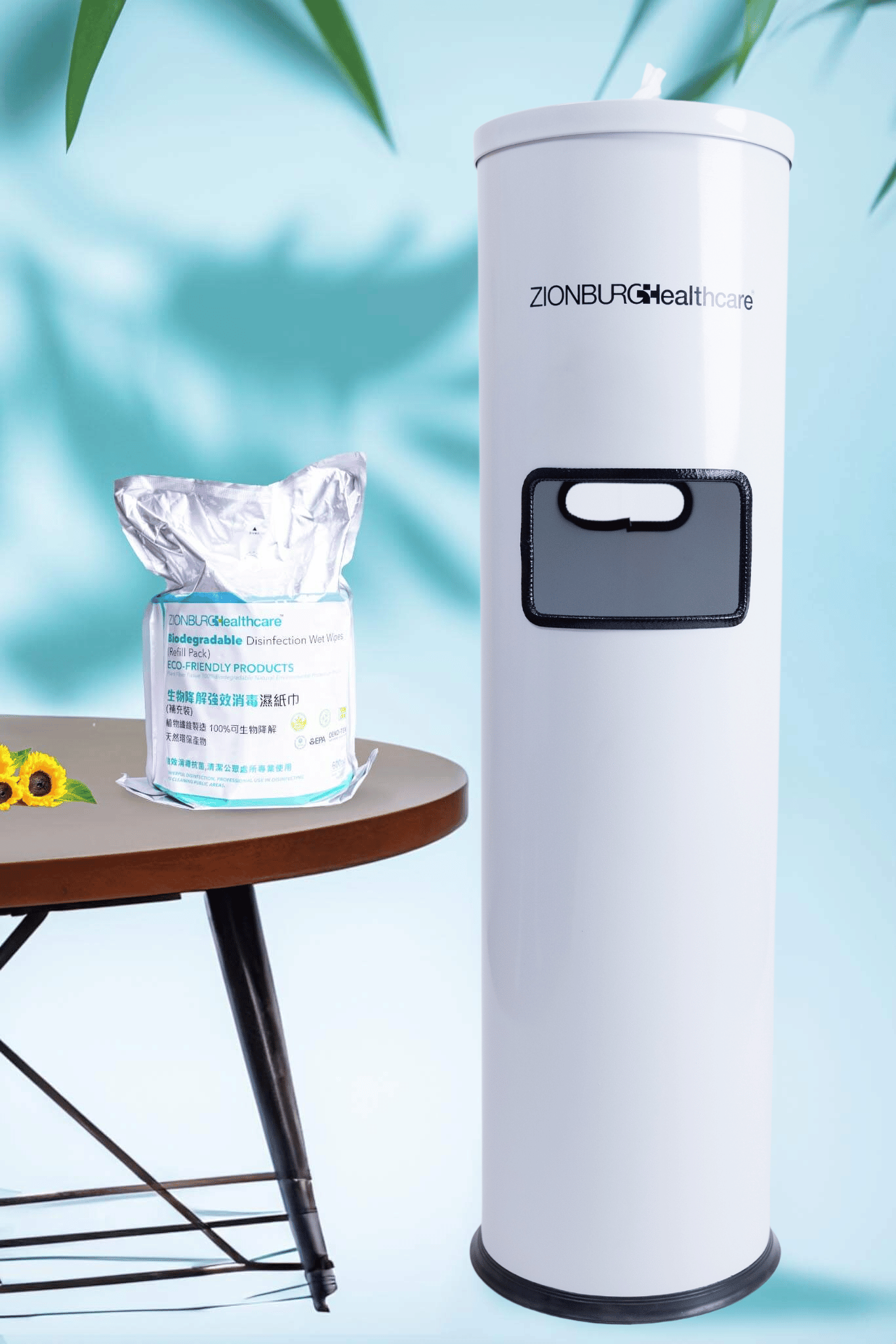 Stainless Steel Antibacterial Wipe Dispenser with 600 Wipes | For Commercial, Medical, and Industrial Spaces