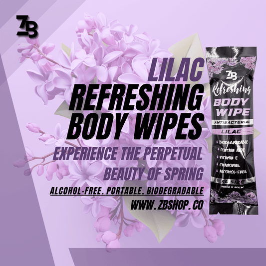 [5 PACKS] - LILAC - ZB Biodegradable Refreshing Body Wipes (5 rolls per pack) × 1