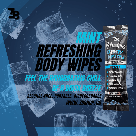 [5 PACKS] - MINT - ZB Biodegradable Refreshing Body Wipes (5 rolls per pack) × 1