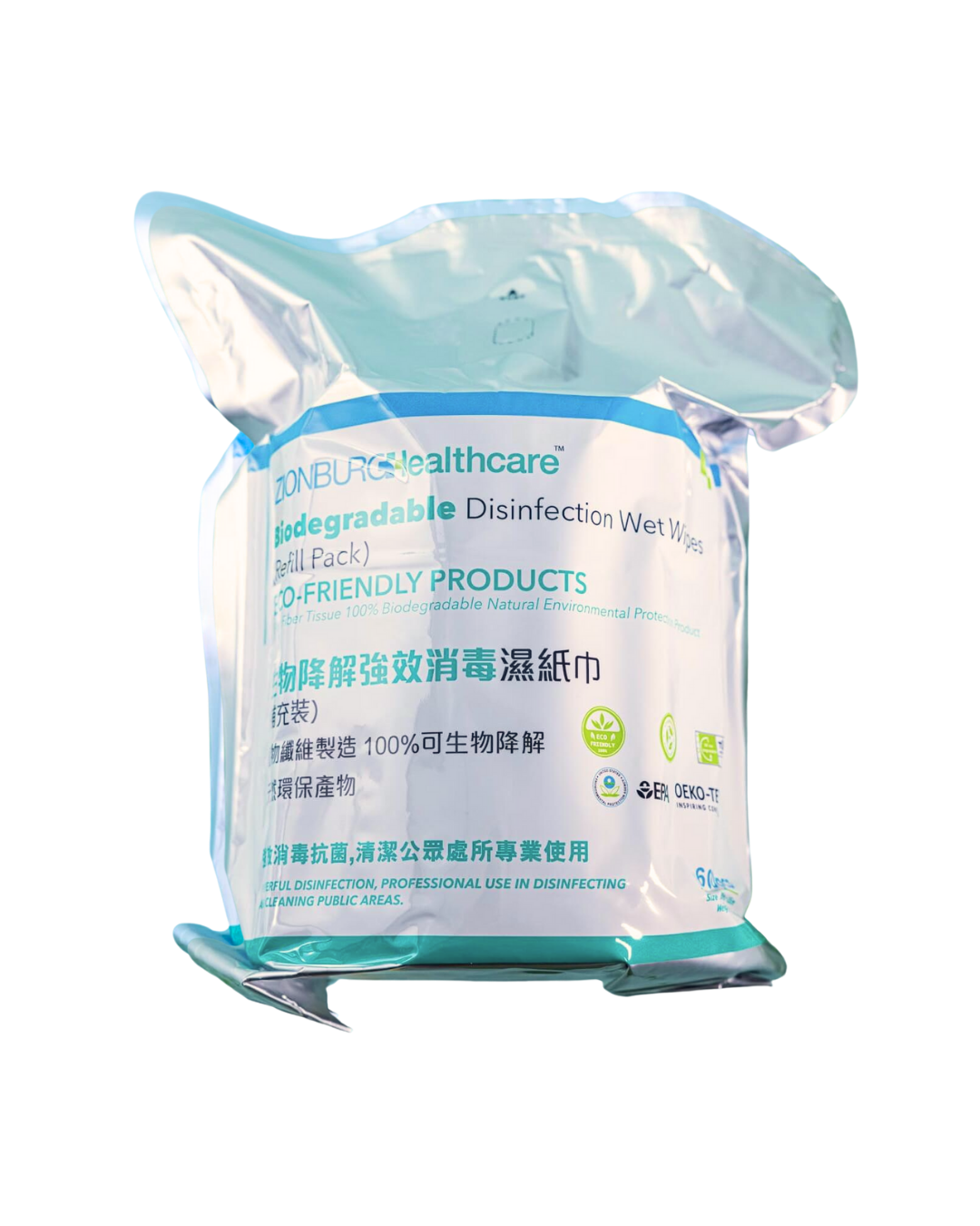 生物降解強效消毒濕紙巾 (600片補充裝）