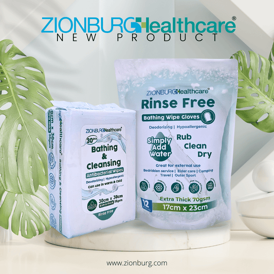 Rinse Free Bathing & Cleansing Gloves & Wipes Combo