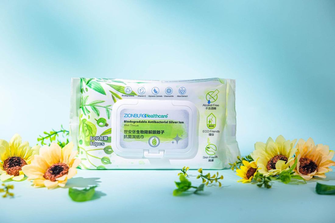 Biodegradable Antibacterial Silver lon Wet Tissue (80 pcs)