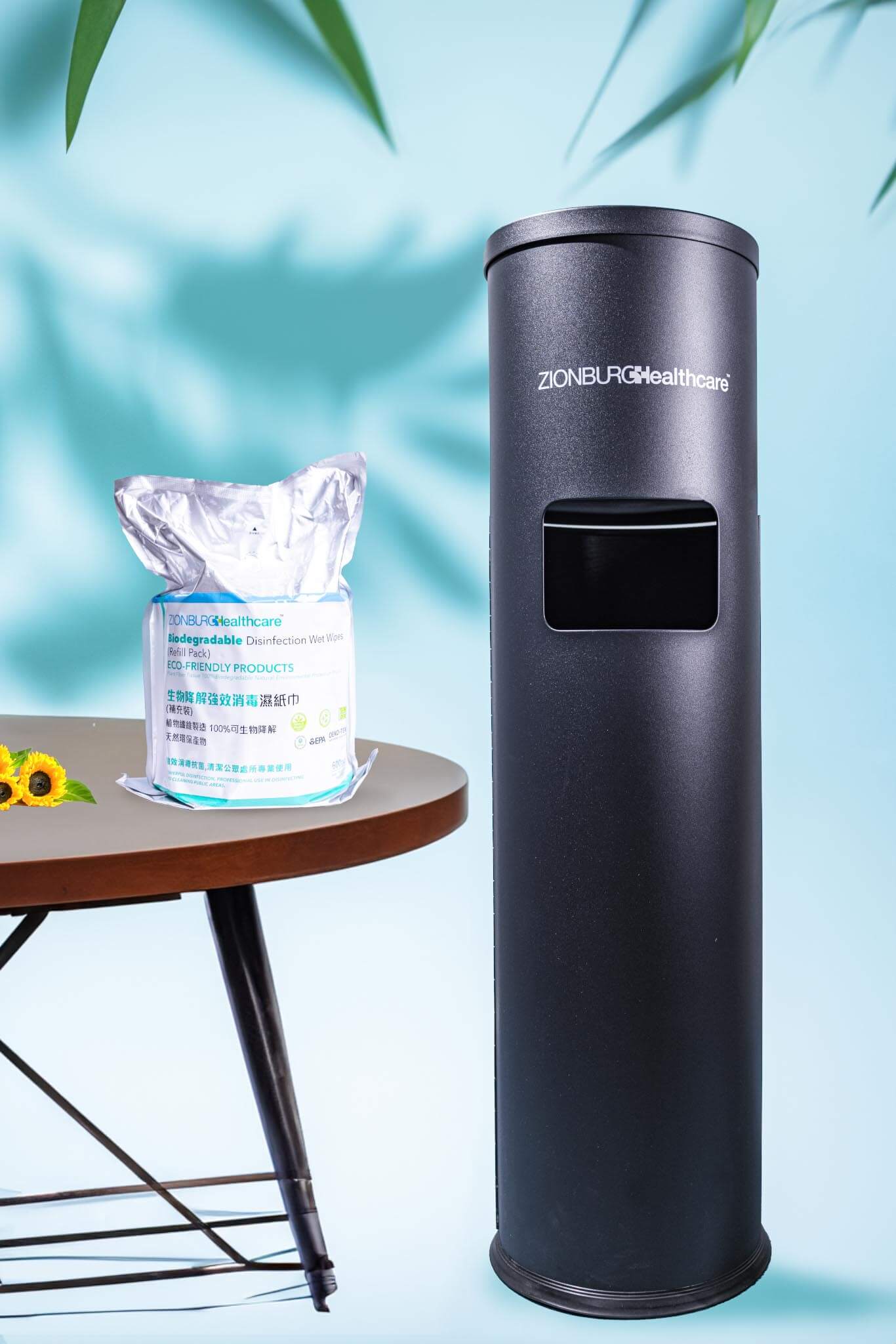 Stainless Steel Antibacterial Wipe Dispenser with 600 Wipes | For Commercial, Medical, and Industrial Spaces